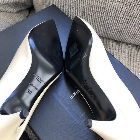 Saint Laurent Charlotte Size 39 Coquille 55mm YSL Pumps - Picture 10 of 13
